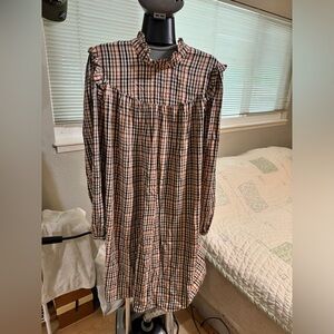 a new day Checkered Long Sleeve Dress